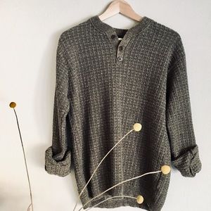Vintage Sweaters - 🌱Sage Boyfriend Henley🌱 Vintage Sweaters - 🌱Sage Boyfriend Henley🌱